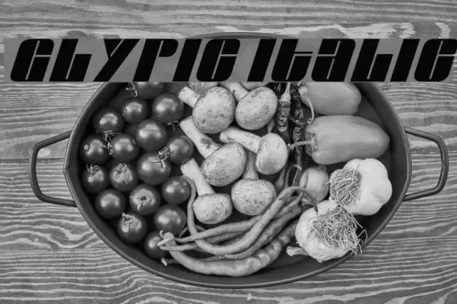 Glypic Italic Schriftart examples