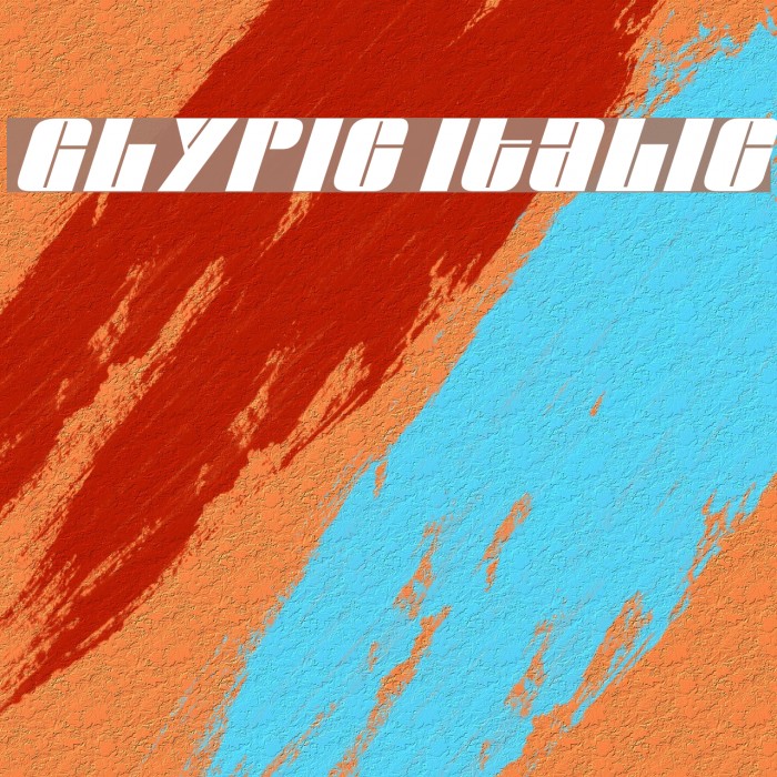 Glypic Italic Font examples