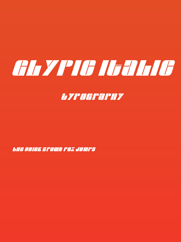 Glypic Italic Poster