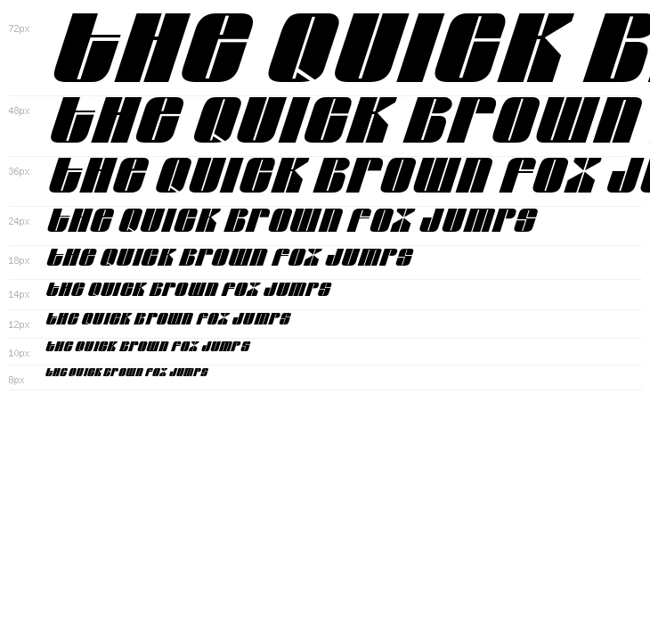 Glypic Italic Waterfall