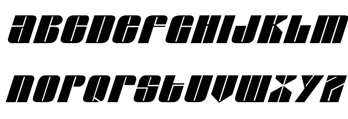 Glypic Italic Font LOWERCASE