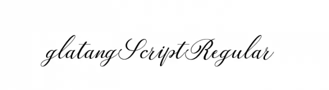 glatangScript-Regular  Frei Schriftart Herunterladen