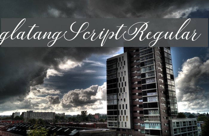 glatangScript-Regular Font examples