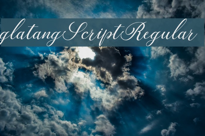 glatangScript-Regular Font examples