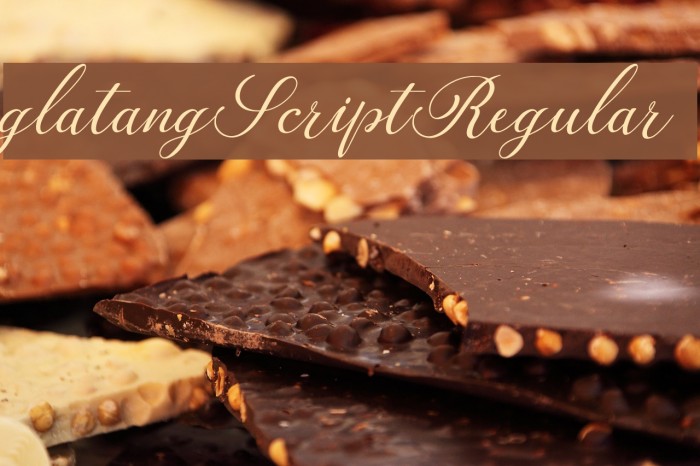glatangScript-Regular Font examples