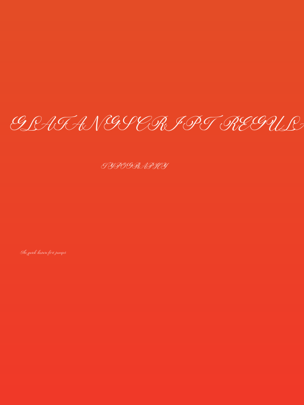 glatangScript-Regular Poster