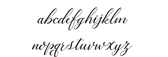 glatangScript-Regular Font LOWERCASE