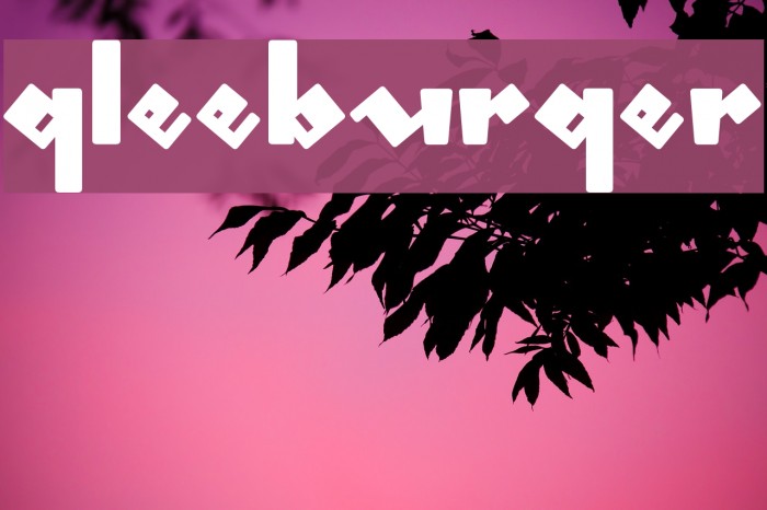 gleeburger Font examples