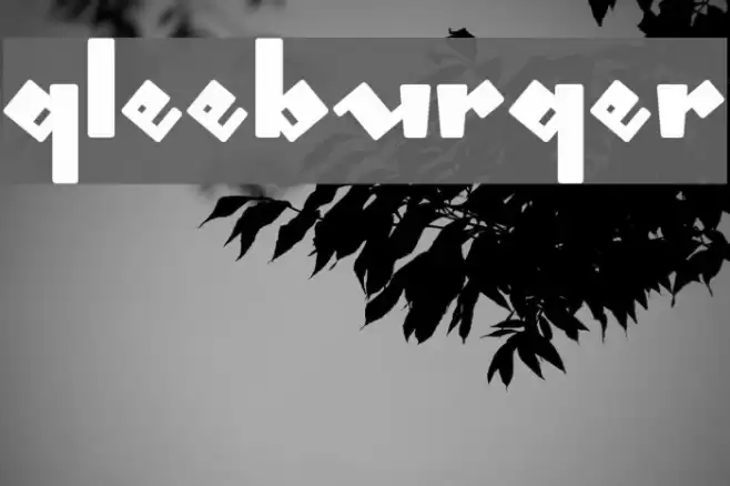 gleeburger Schriftart examples
