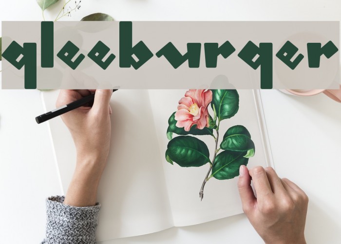 gleeburger Font examples