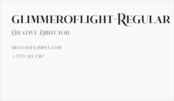 glimmeroflight-Regular Business Card