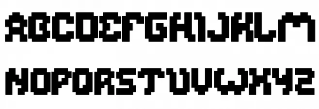 glitch Fuentes MAYÚSCULAS