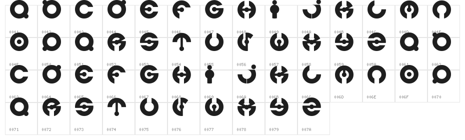 glover Character Map