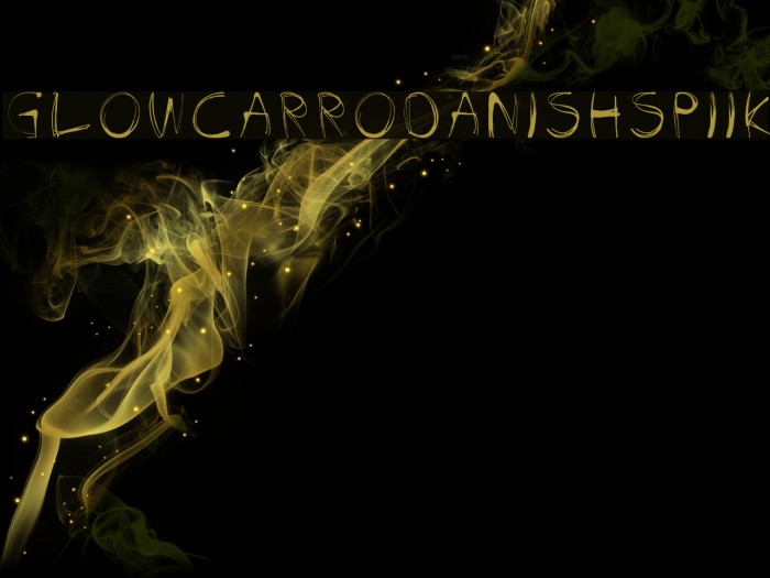 glow-carro-danish-spiik Font examples