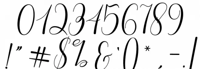 glowingscript Font OTHER CHARS