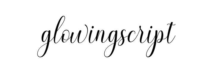 glowingscript  नि: शुल्क फ़ॉन्ट्स डाउनलोड