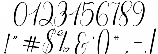 glowingscript Font OTHER CHARS