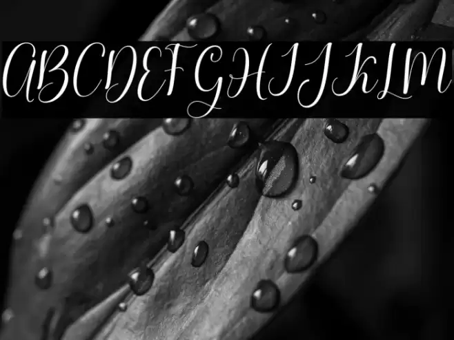 glowingscript Font examples