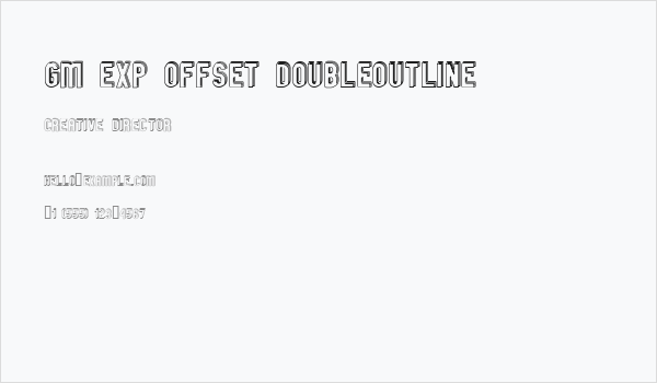 GM Exp Offset Doubleoutline Business Card