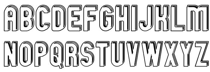 GM Exp Offset Doubleoutline Font LOWERCASE