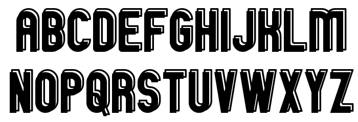 GM Exp Offset Outline Font LOWERCASE