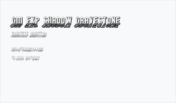 GM Exp Shadow Gravestone Business Card