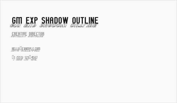 GM Exp Shadow outline Business Card