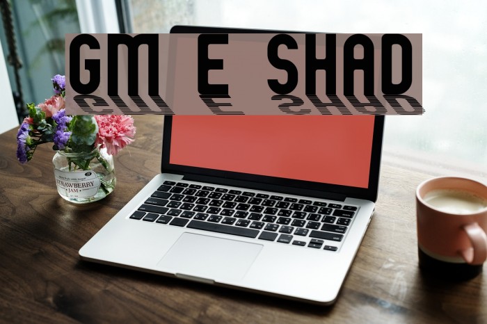 GM Exp Shadow Font examples