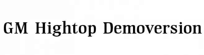 GM Hightop Demoversion  नि: शुल्क फ़ॉन्ट्स डाउनलोड