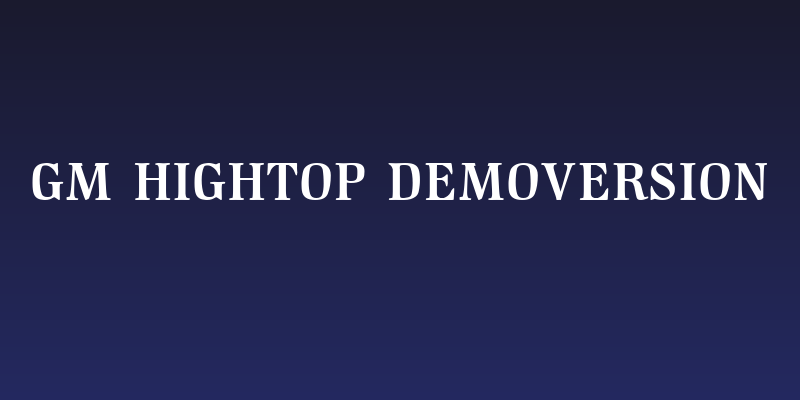 GM Hightop Demoversion Social Header
