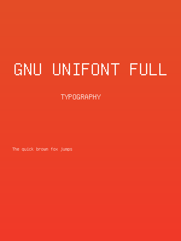 GNU Unifont Full Poster