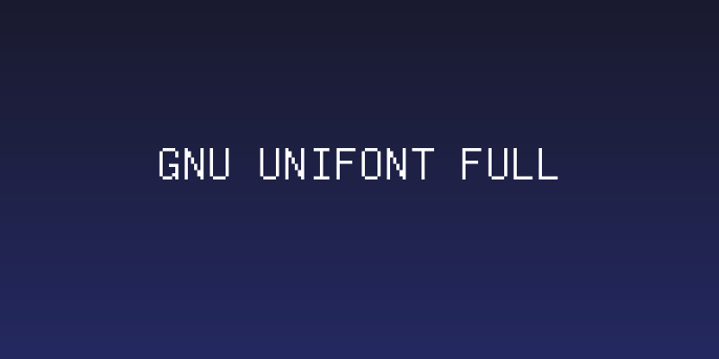 GNU Unifont Full Social Header