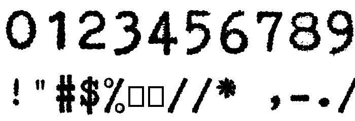 GNUTypewriter Font OTHER CHARS
