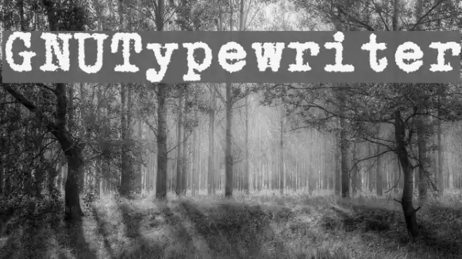 GNUTypewriter Font examples