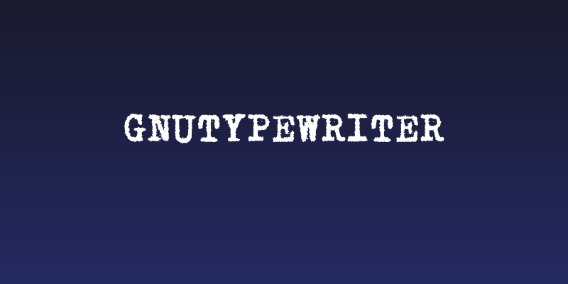 GNUTypewriter Social Header
