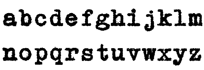 GNUTypewriter Font LOWERCASE