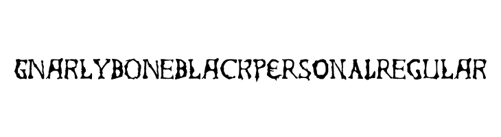 Gnarly Bone Black PERSONAL Regular  Frei Schriftart Herunterladen