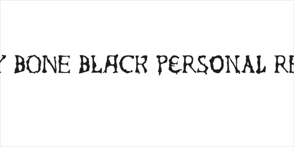 Gnarly Bone Black PERSONAL Regular Logo