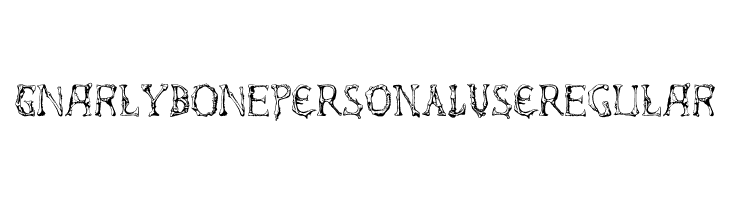 Gnarly Bone PERSONAL USE Regular  フリーフォントのダウンロード