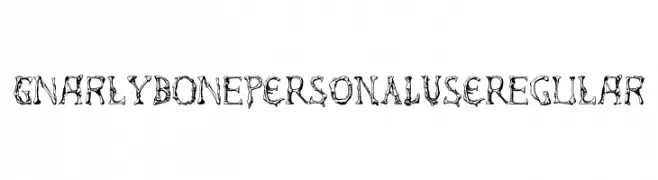Gnarly Bone PERSONAL USE Regular  تنزيل الخطوط