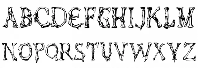Gnarly Bone PERSONAL USE Regular Schriftart Groß