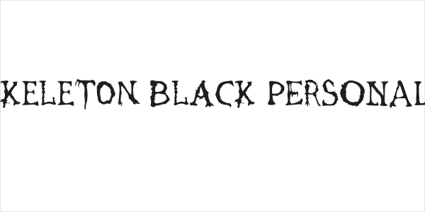 Gnarly Skeleton Black PERSONAL Regular Logo