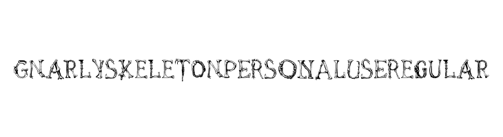 Gnarly Skeleton PERSONAL USE Regular  font caratteri gratis