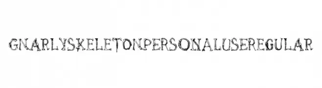 Gnarly Skeleton PERSONAL USE Regular  Fuentes Gratis Descargar