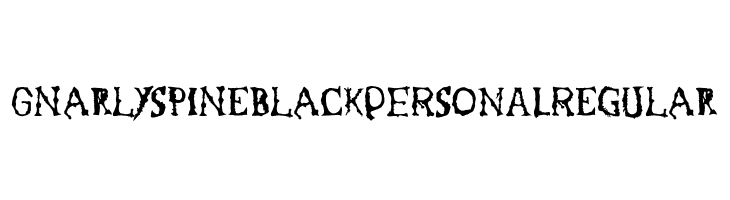 Gnarly Spine Black PERSONAL Regular  Fuentes Gratis Descargar