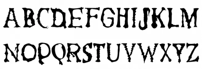 Gnarly Spine Black PERSONAL Regular Caratteri MAIUSCOLE