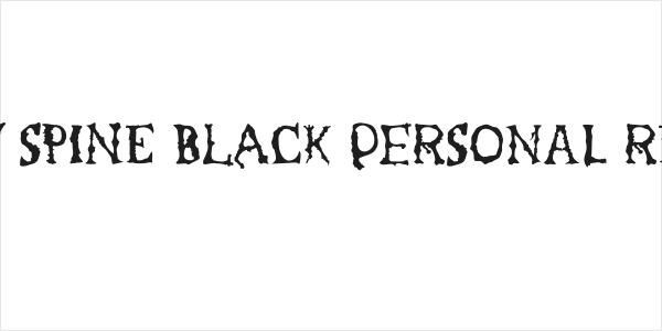 Gnarly Spine Black PERSONAL Regular Logo