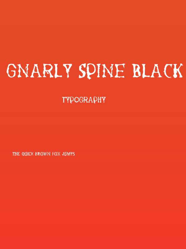 Gnarly Spine Black PERSONAL Regular Poster
