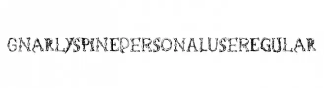 Gnarly Spine PERSONAL USE Regular  font caratteri gratis