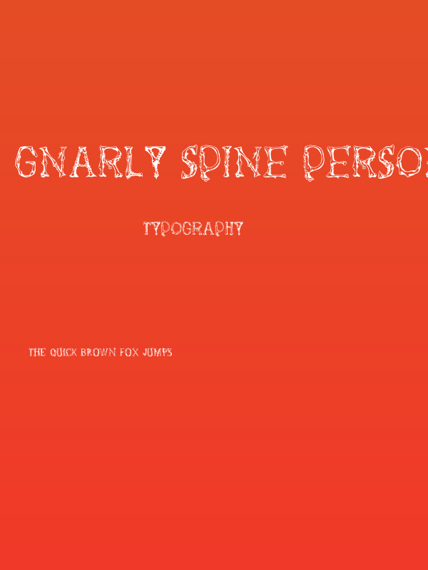Gnarly Spine PERSONAL USE Regular Poster
